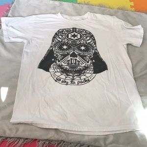 Star Wars Darth Vader T Shirt Sz SM White